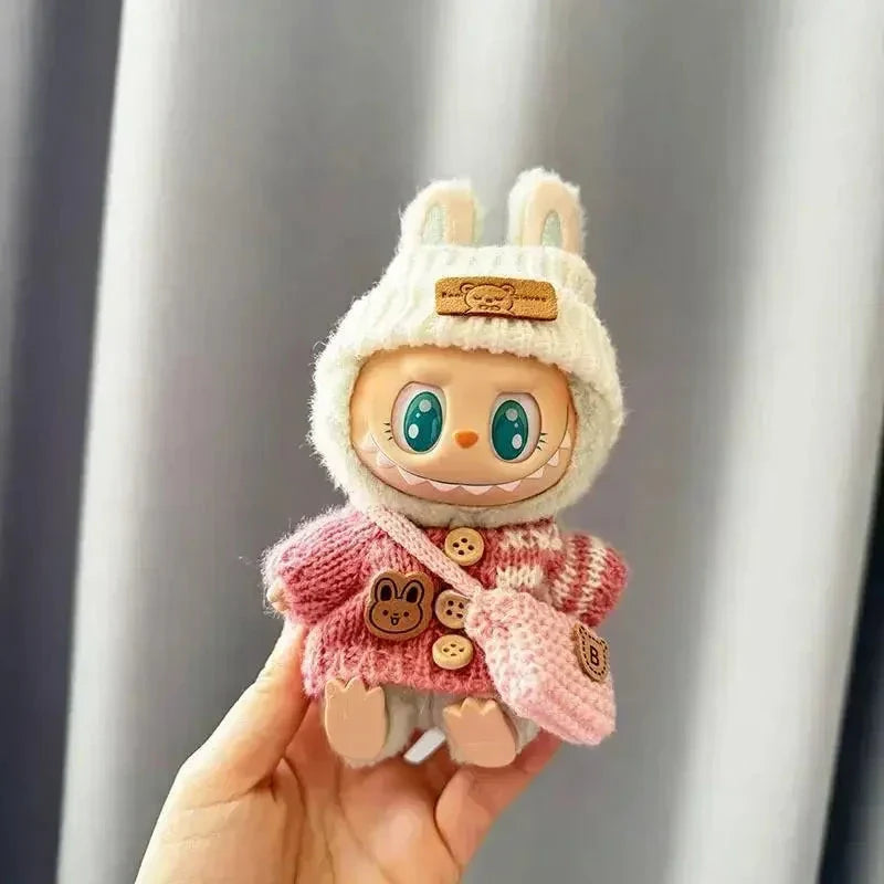 Handmade Labubu Cosy Knitwear Outfits with Accessories