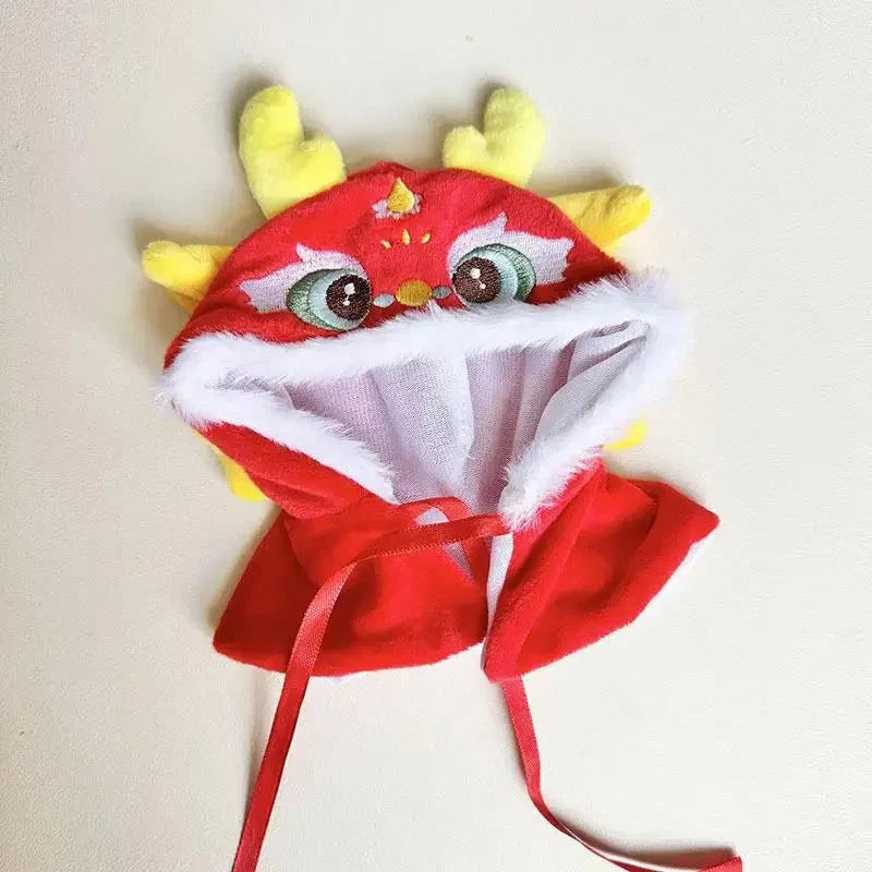 Kawaii Labubu Red Chinese Dragon Outfit