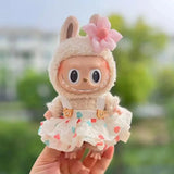 Handmade Labubu Sakura Bear Dress Outfit
