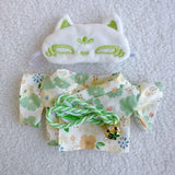 Kawaii Labubu Kitsune Fox Japanese Kimono Outfit